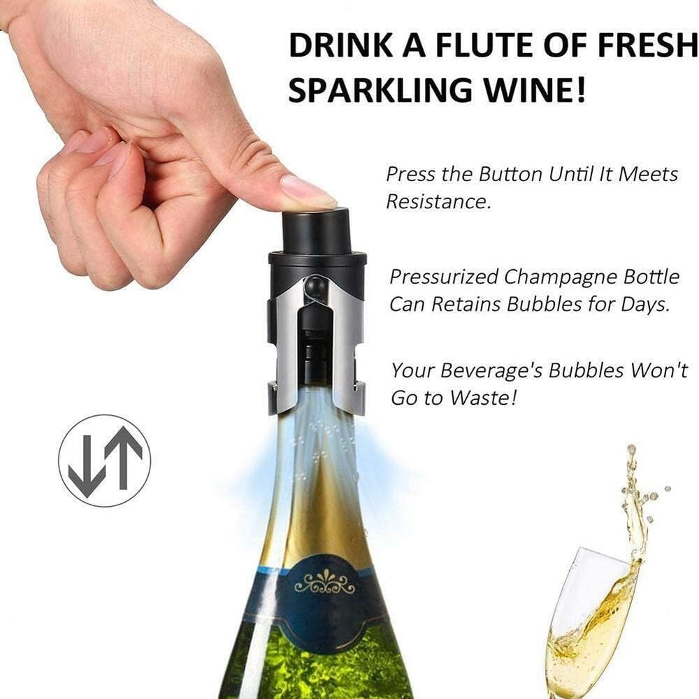 Wine Stopper Vacuum - سدادة شامبانيا جديدة بمضخة ضغط للحفاظ