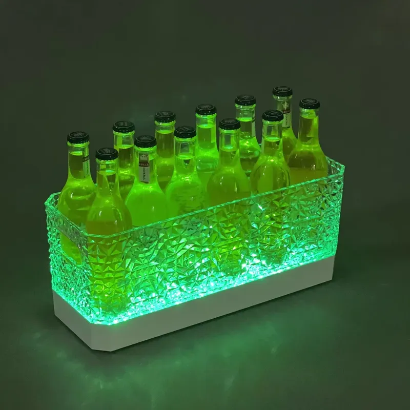 Beer Wine Up - دلو ثلج LED لزجاجات النبيذ والبيرة،