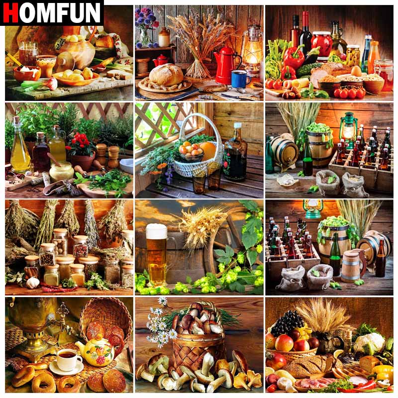 Beer Wine Up - HOMFUN ألواح تلوين حرفية لامعة غرزة
