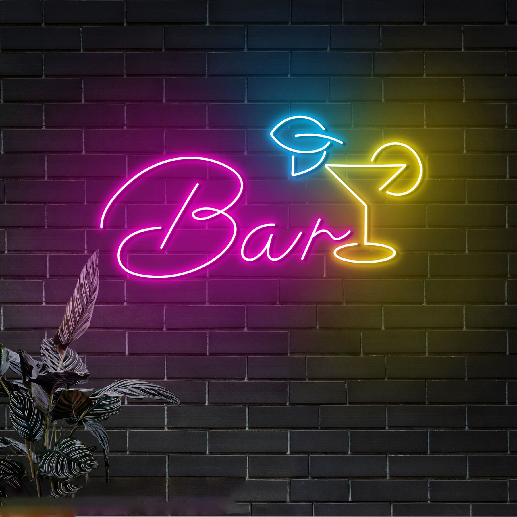 Wine Beer Pub - لافتة نيون بار مفتوحة ، بار