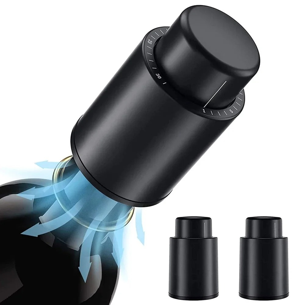 Wine Stopper Vacuum - سدادة زجاجات النبيذ القابلة لإعادة الاستخدام،