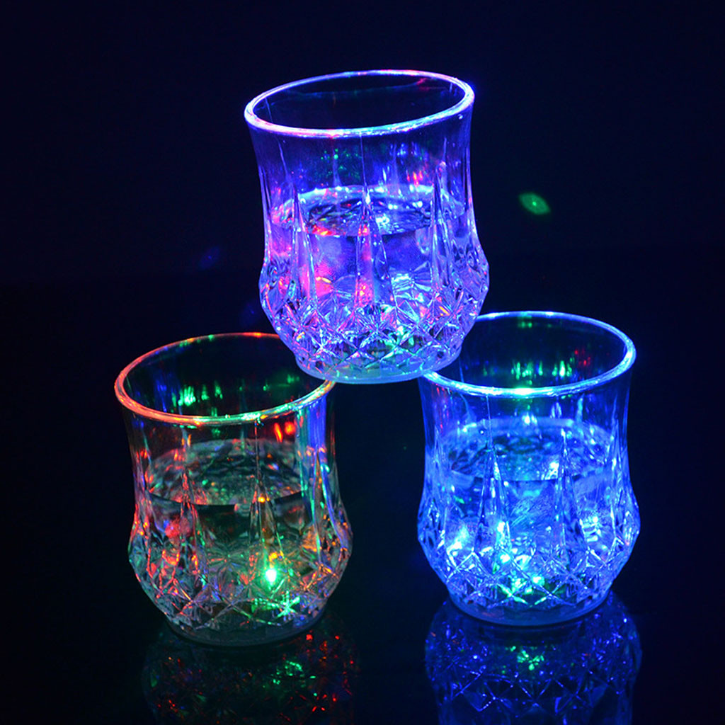 Wine Beer Glass - كأس مشروبات مضيء بإضاءة LED ملونة،