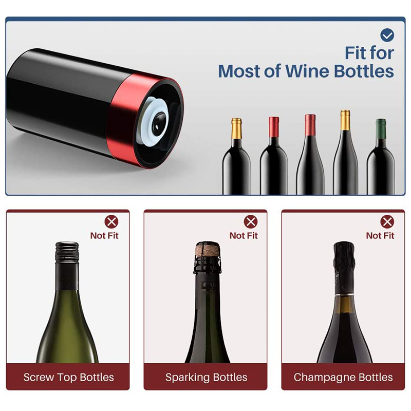 سدادات زجاجة نبيذ كهربائية مفر - مراجعة Wine Stopper Vacuum وسعره