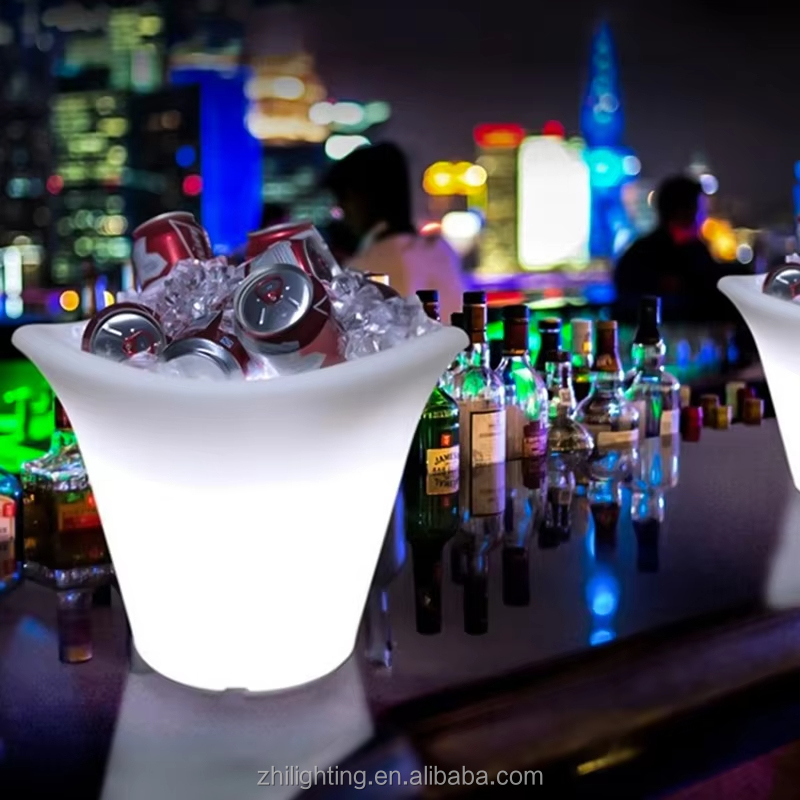 دلو ثلج بلاستيكي مضيء بتقنية L - مراجعة Beer Wine Up وسعره