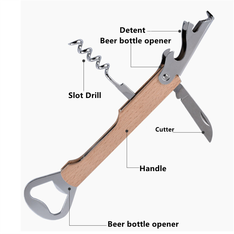 فتاحة نبيذ بمقبض خشبي قابلة لل - مراجعة Wine With Beer Name وسعره