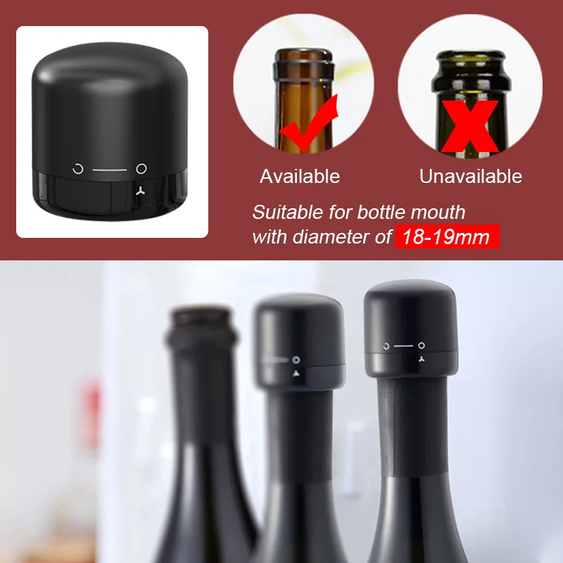 1/5 قطع سدادات زجاجات النبيذ ا - مراجعة Wine Stopper Vacuum وسعره