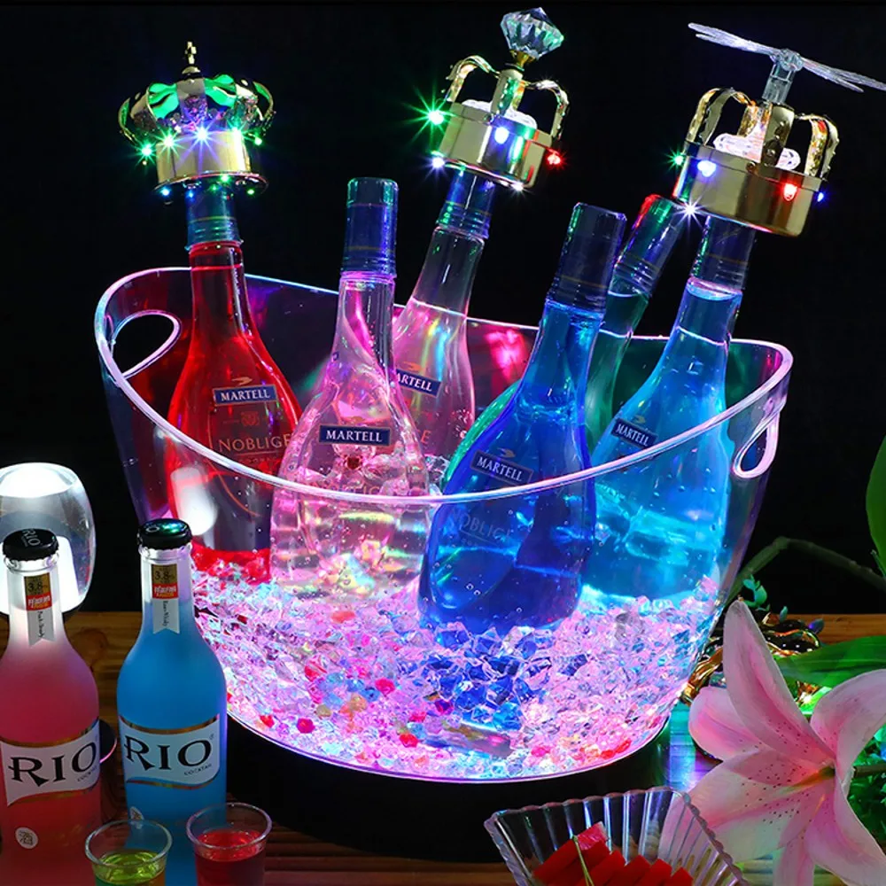 دلاء تخزين مكعبات الثلج المضيئ - مراجعة Beer Wine Up وسعره