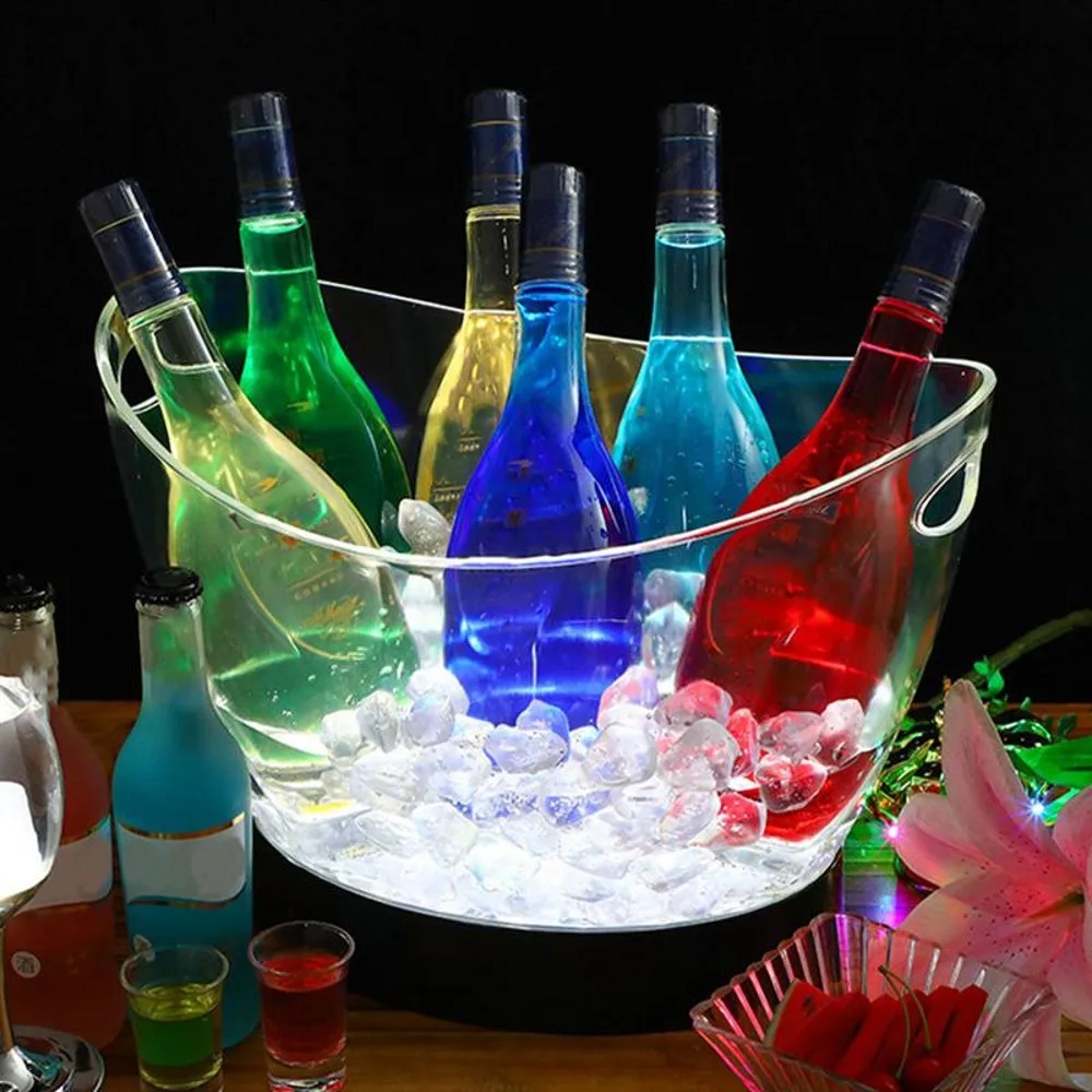 دلاء تخزين مكعبات الثلج المضيئ - مراجعة Beer Wine Up وسعره