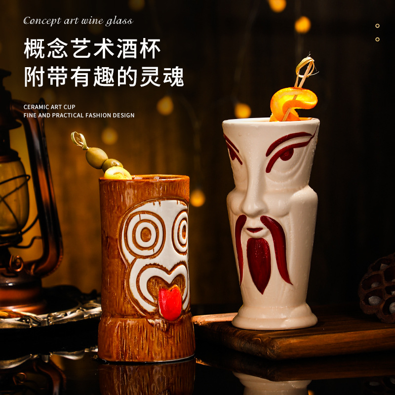 أكواب سيراميك إبداعية ، بار ،  - مراجعة Wine Beer Glass وسعره