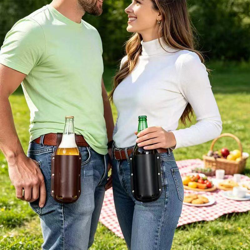قطعة واحدة من حزام خصر جلدي لح - مراجعة Wine Beer Glass وسعره