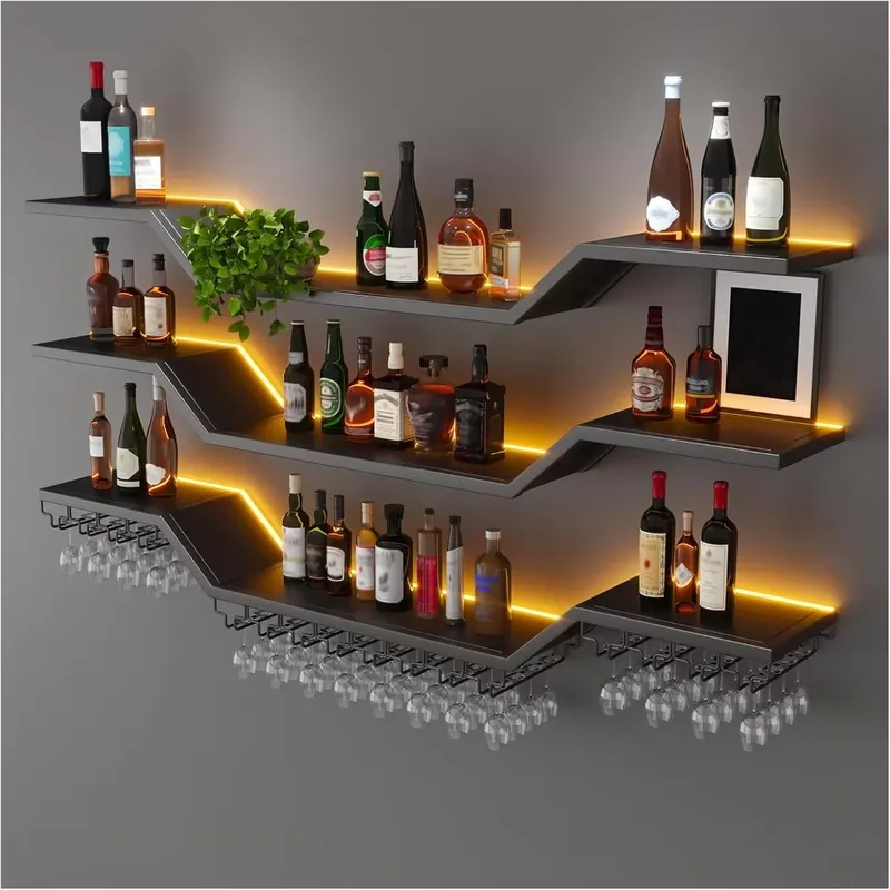 رف نبيذ LED مثبت على الحائط بط - مراجعة Wine & Beer Shop Photos وسعره