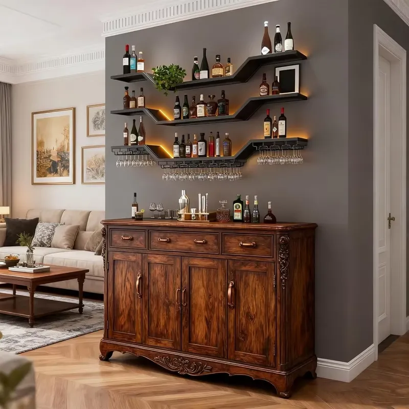 رف نبيذ LED مثبت على الحائط بط - مراجعة Wine & Beer Shop Photos وسعره