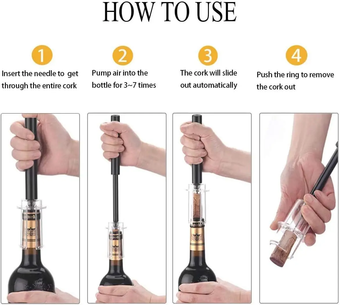 مضخة هواء فتاحة زجاجات النبيذ  - مراجعة Wine Stopper Vacuum وسعره
